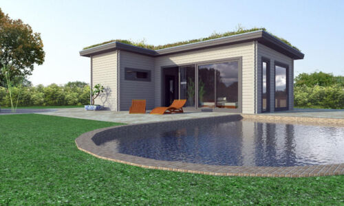 Saunahaus Reda - Terrasse mit Steinboden | © 2025 Westerhoff GmbH Damme