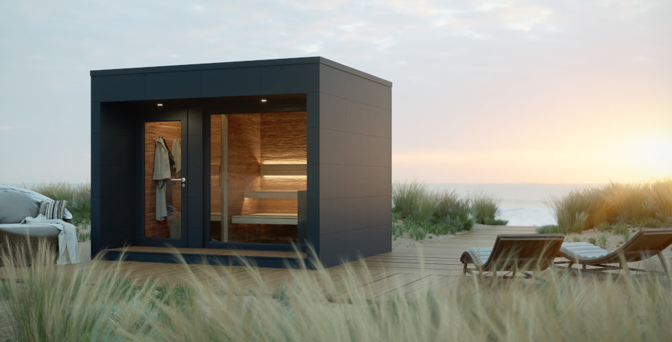 Design Saunahaus Kubus F11-1 HPL-Platten | © 2023 Westerhoff GmbH Damme